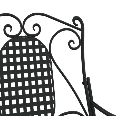 Banc à bascule 84 cm noir acier