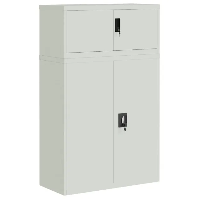 Classeur gris clair 90x40x145 cm acier