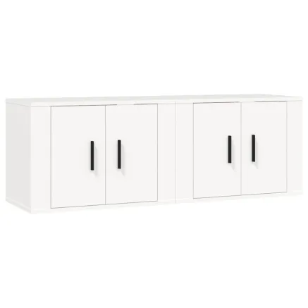 Meubles TV muraux 2 pcs blanc 57x34,5x40 cm 2