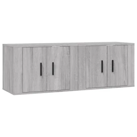 Meubles TV muraux 2 pcs sonoma gris 57x34,5x40 cm 2