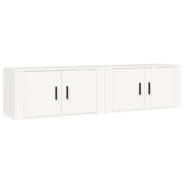 Meubles TV muraux 2 pcs blanc 80x34,5x40 cm