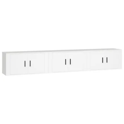 Meubles TV muraux 3 pcs blanc 80x34,5x40 cm 2