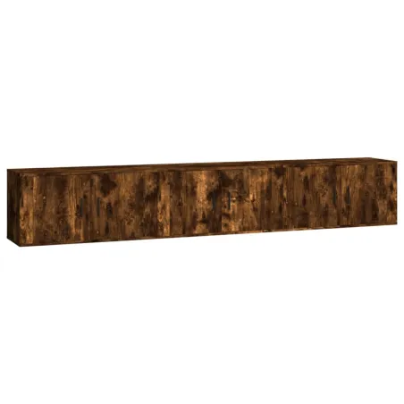 Meubles TV muraux 3 pcs chêne fumé 80x34,5x40 cm