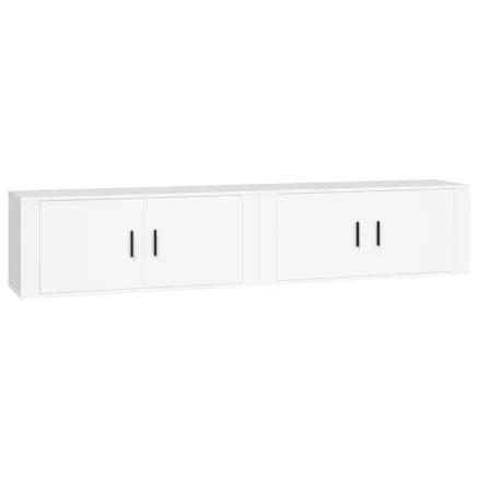Meubles TV muraux 2 pcs blanc 100x34,5x40 cm 2