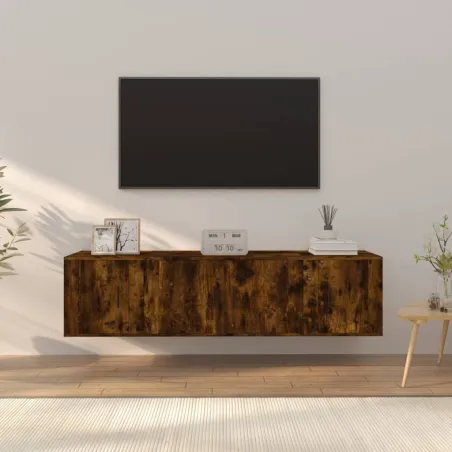 Ensemble de meubles TV 3 pcs Chêne fumé Bois d'ingénierie
