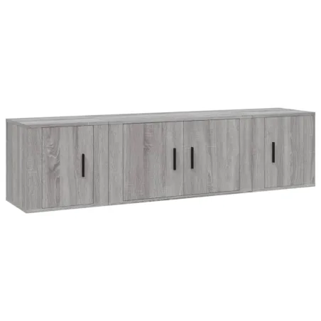 Ensemble de meubles TV 3 pcs Sonoma gris Bois d'ingénierie