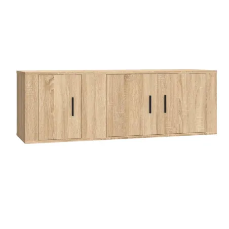 Ensemble de meubles TV 2 pcs chêne sonoma bois d'ingénierie