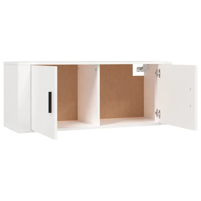 Ensemble de meubles TV 3 pcs Blanc Bois d'ingénierie