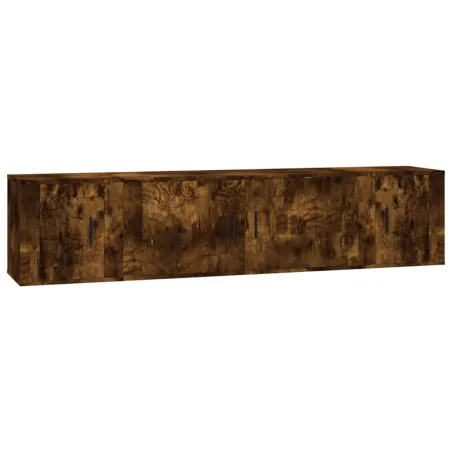 Ensemble de meubles TV 3 pcs Chêne fumé Bois d'ingénierie