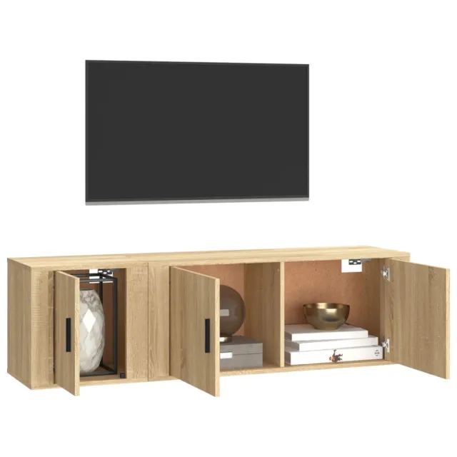 Ensemble de meubles TV 2 pcs chêne sonoma bois d'ingénierie