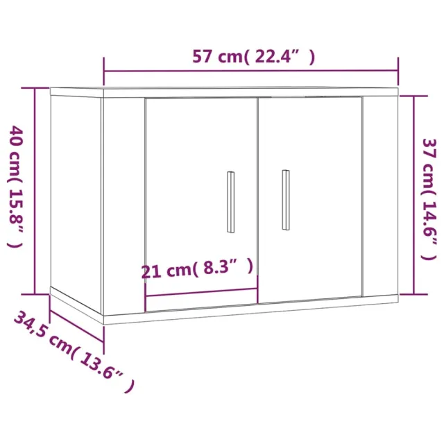 Ensemble de meubles TV 4 pcs Blanc Bois d'ingénierie