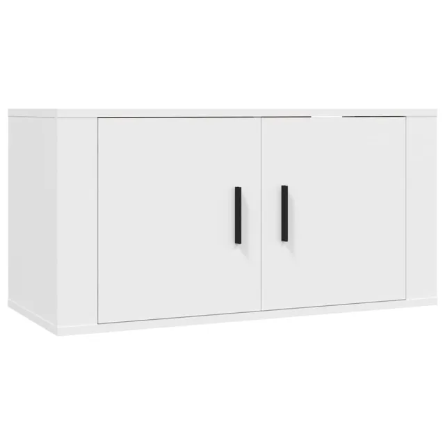 Ensemble de meubles TV 2 pcs Blanc Bois d'ingénierie