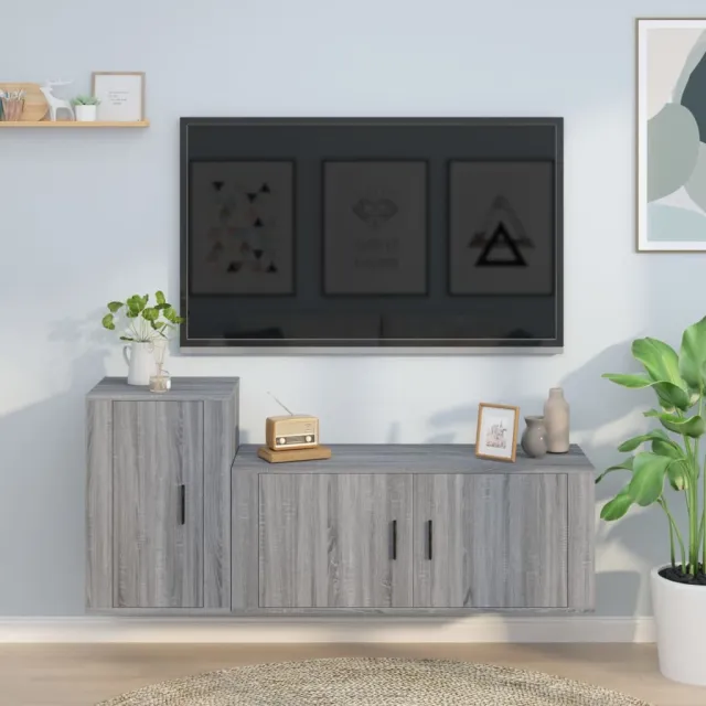 Ensemble de meubles TV 2 pcs Sonoma gris Bois d'ingénierie