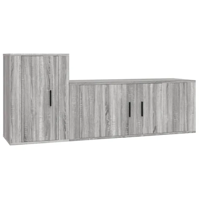 Ensemble de meubles TV 2 pcs Sonoma gris Bois d'ingénierie