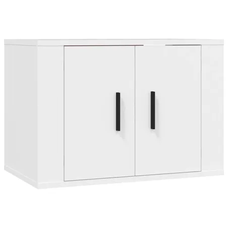 Ensemble de meubles TV 3 pcs Blanc Bois d'ingénierie