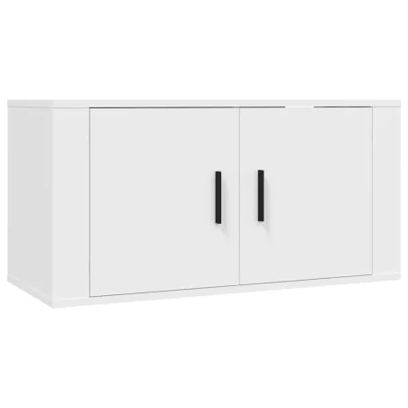 Ensemble de meubles TV 3 pcs Blanc Bois d'ingénierie