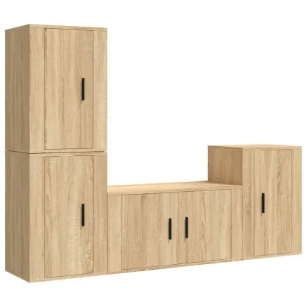 Ensemble de meubles TV 4 pcs Chêne sonoma Bois d'ingénierie 2