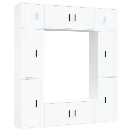 Ensemble de meubles TV 8 pcs Blanc Bois d'ingénierie 2