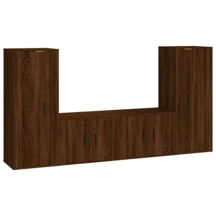 Ensemble de meubles TV 4 pcs Chêne marron Bois d'ingénierie 2