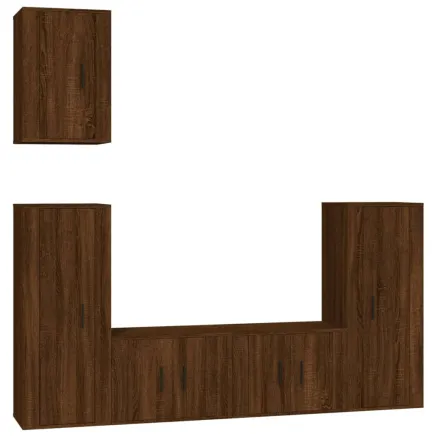 Ensemble de meubles TV 5 pcs Chêne marron Bois d'ingénierie 2