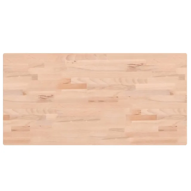 Dessus de table 100x50x2,5cm rectangulaire bois massif de hêtre