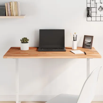 Dessus de table 100x50x1,5cm rectangulaire bois massif de hêtre