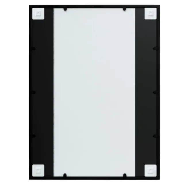 Miroirs muraux 3 pcs noir 80x60 cm métal