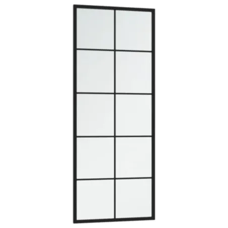 Miroirs muraux 2 pcs noir 100x40 cm métal