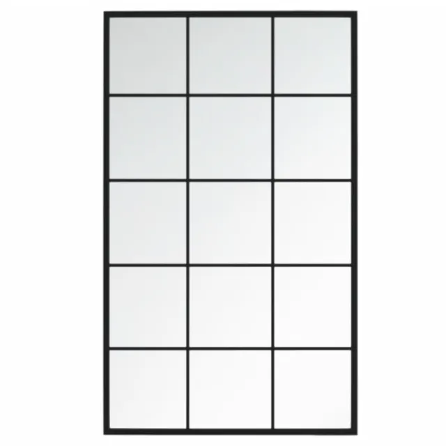 Miroirs muraux 3 pcs noir 100x60 cm métal