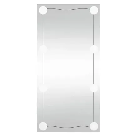 Miroir mural avec lumières LED 30x60 cm verre rectangulaire 2