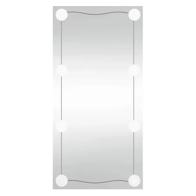 Miroir mural avec lumières LED 30x60 cm verre rectangulaire