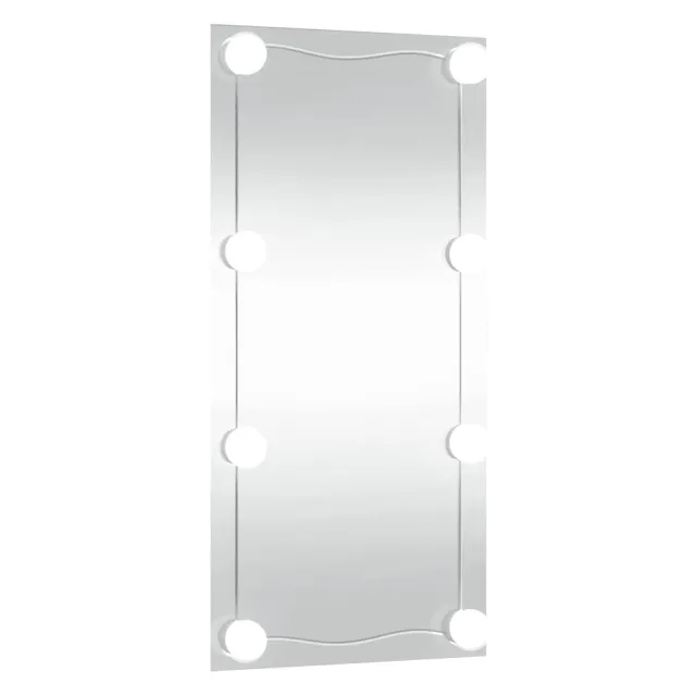 Miroir mural avec lumières LED 30x60 cm verre rectangulaire