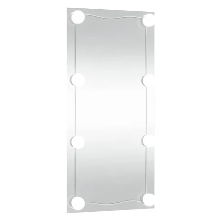 Miroir mural avec lumières LED 30x60 cm verre rectangulaire
