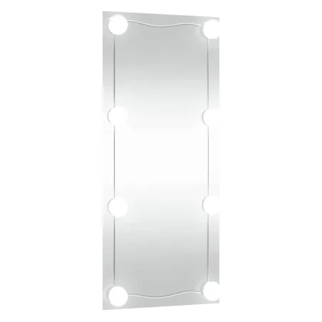 Miroir mural avec lumières LED 30x80 cm verre rectangulaire