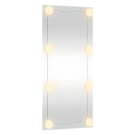 Miroir mural avec lumières LED 30x80 cm verre rectangulaire