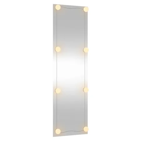 Miroir mural avec lumières LED 30x100 cm verre rectangulaire