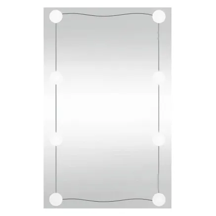 Miroir mural avec lumières LED 40x60 cm verre rectangulaire 2