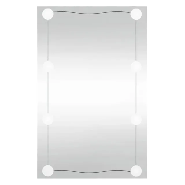 Miroir mural avec lumières LED 40x60 cm verre rectangulaire