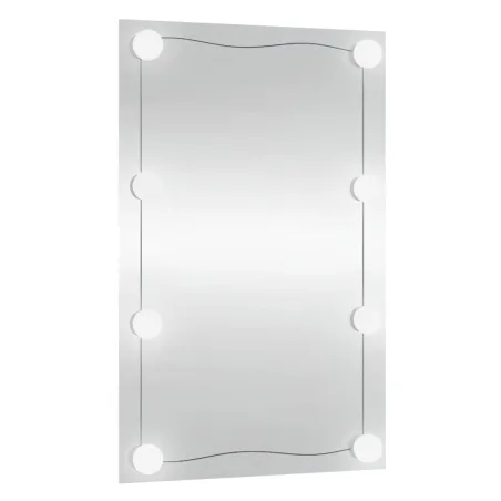 Miroir mural avec lumières LED 40x60 cm verre rectangulaire