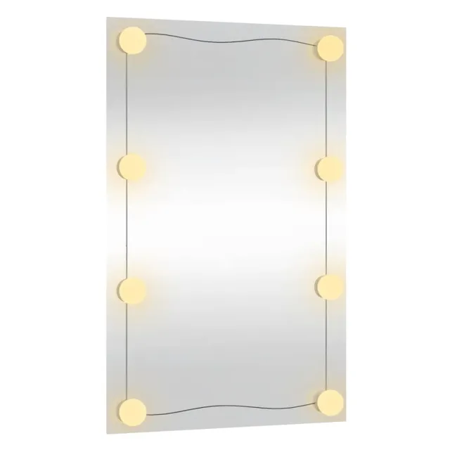 Miroir mural avec lumières LED 40x60 cm verre rectangulaire
