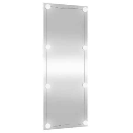 Miroir mural avec lumières LED 40x100 cm verre rectangulaire