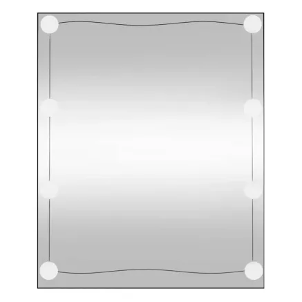 Miroir mural avec lumières LED 50x60 cm verre rectangulaire 2