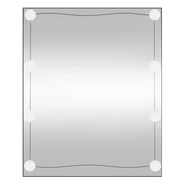 Miroir mural avec lumières LED 50x60 cm verre rectangulaire