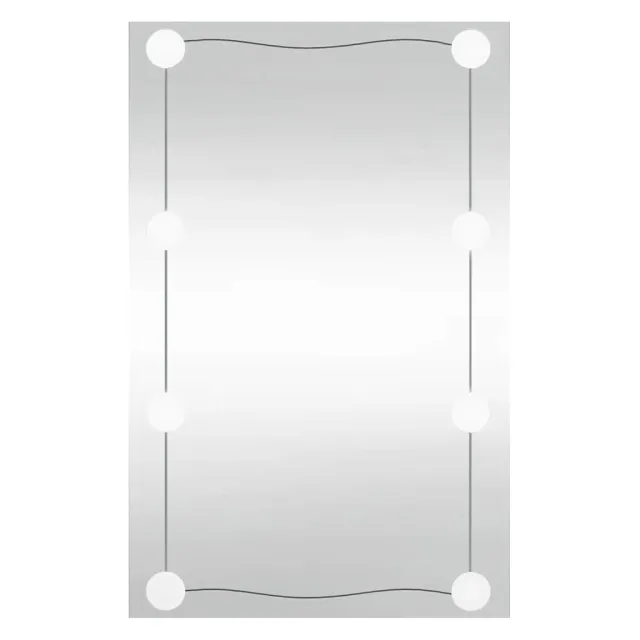 Miroir mural avec lumières LED 50x80 cm verre rectangulaire