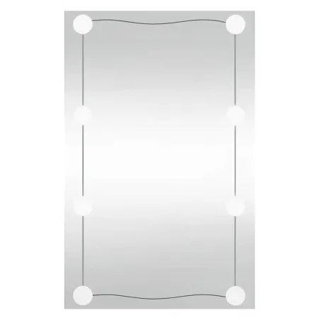 Miroir mural avec lumières LED 50x80 cm verre rectangulaire