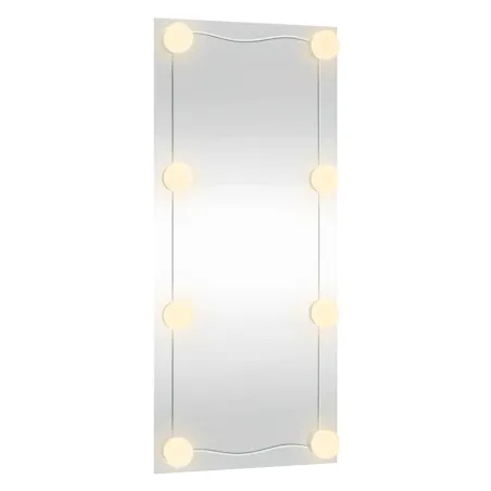 Miroir mural avec lumières LED 50x100 cm verre rectangulaire
