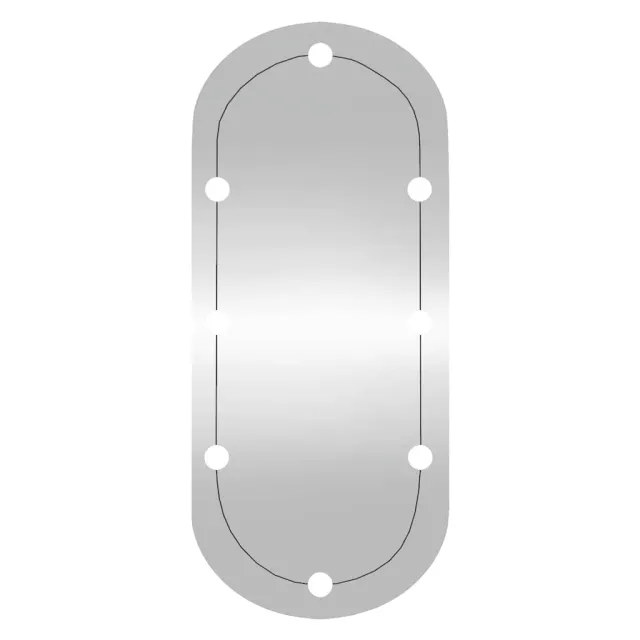 Miroir mural avec lumières LED 25x60 cm verre ovale