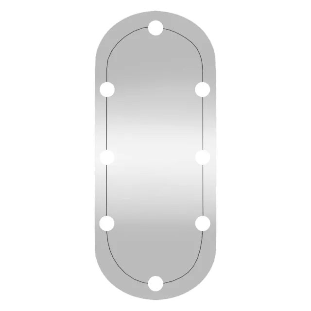 Miroir mural avec lumières LED 30x70 cm verre ovale