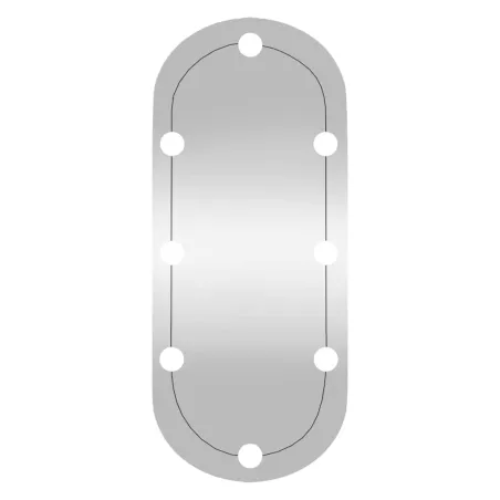 Miroir mural avec lumières LED 30x70 cm verre ovale