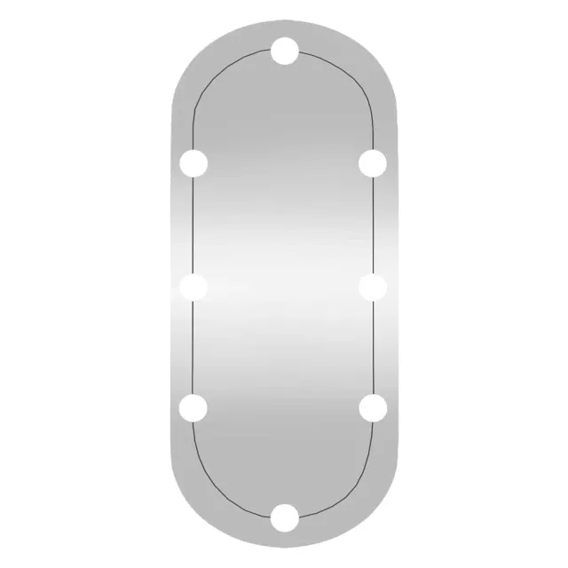 Miroir mural avec lumières LED 35x80 cm verre ovale